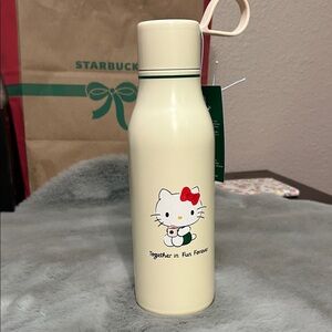 Starbucks Cream Bottle with Hello Kitty Design
